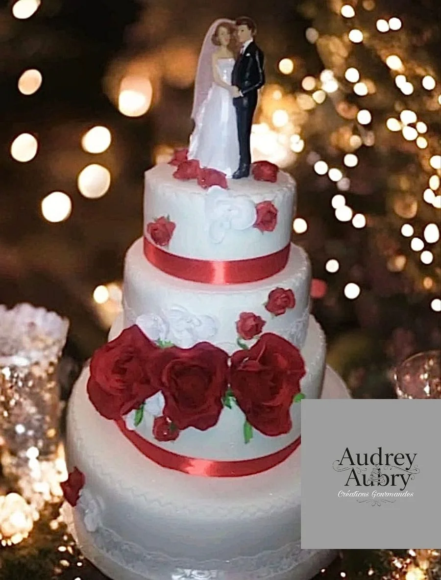 Tendances gâteaux de mariage 2026 - création Audrey Aubry